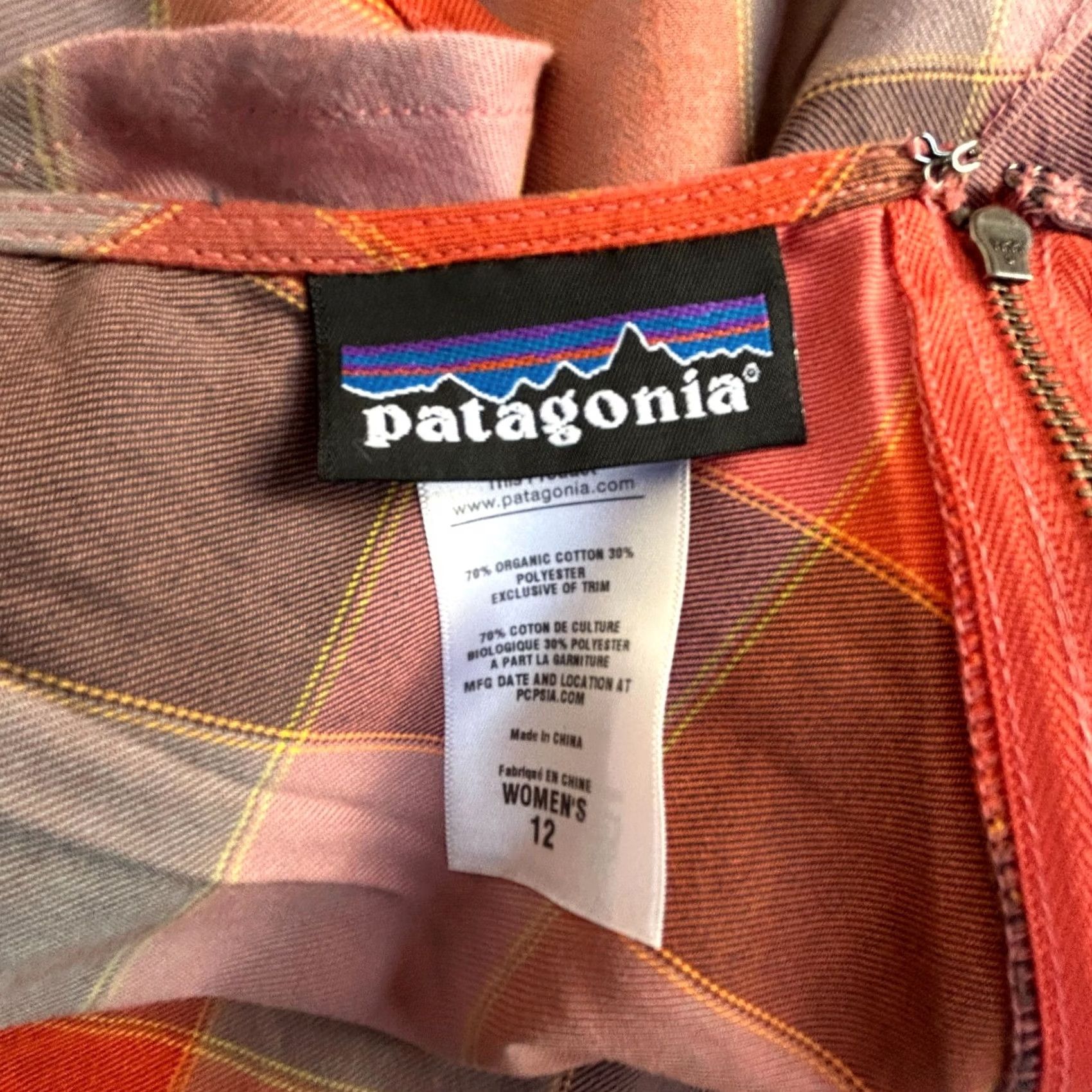 Patagonia Patagonia Womens Red Plaid San Benito Top Size 12 Short Sleeve Organic Cotton Size XL / US 12-14 / IT 48-50 - 3 Thumbnail