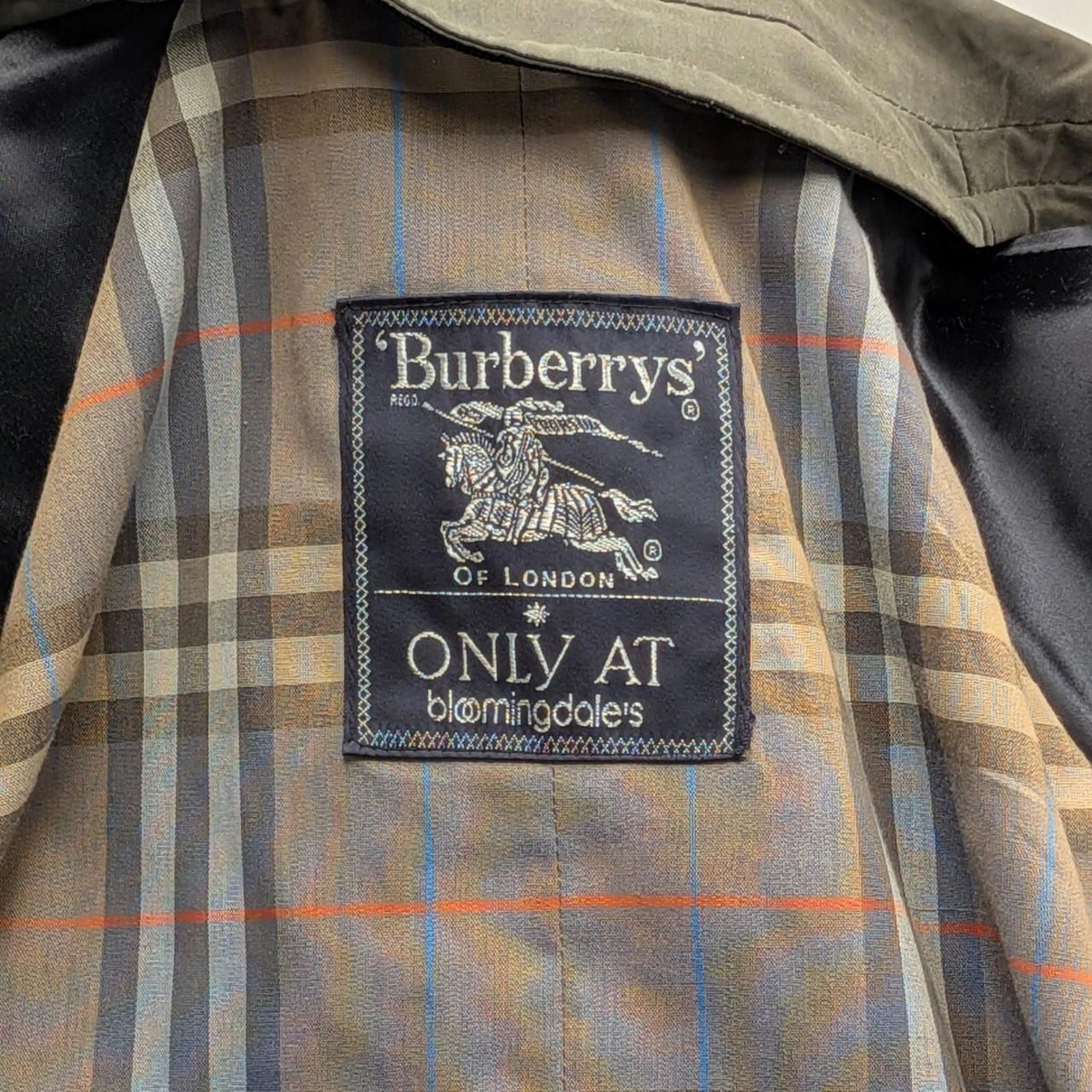Burberry Vtg Burberrys x Olive Trench Coat Rare Blue Plaid 44R - DRAY Size US XL / EU 56 / 4 - 2 Thumbnail