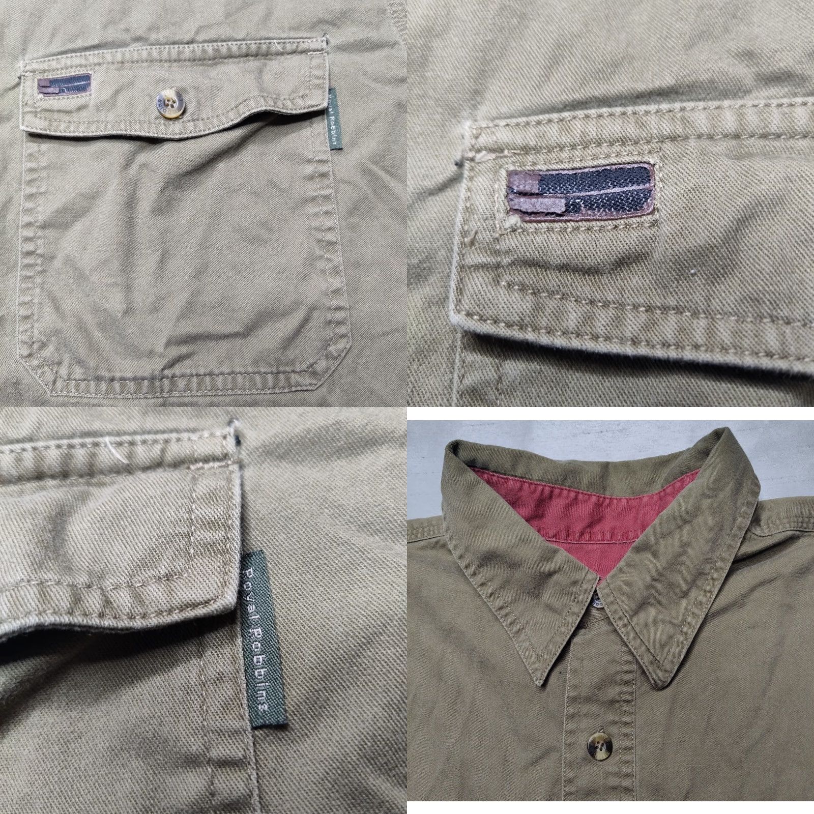 Royal Robbins VINTAGE ROYAL ROBBINS Shirt Men L Olive Drab Outdoor Travel Long Sleeve Button-Up Size US L / EU 52-54 / 3 - 9 Thumbnail