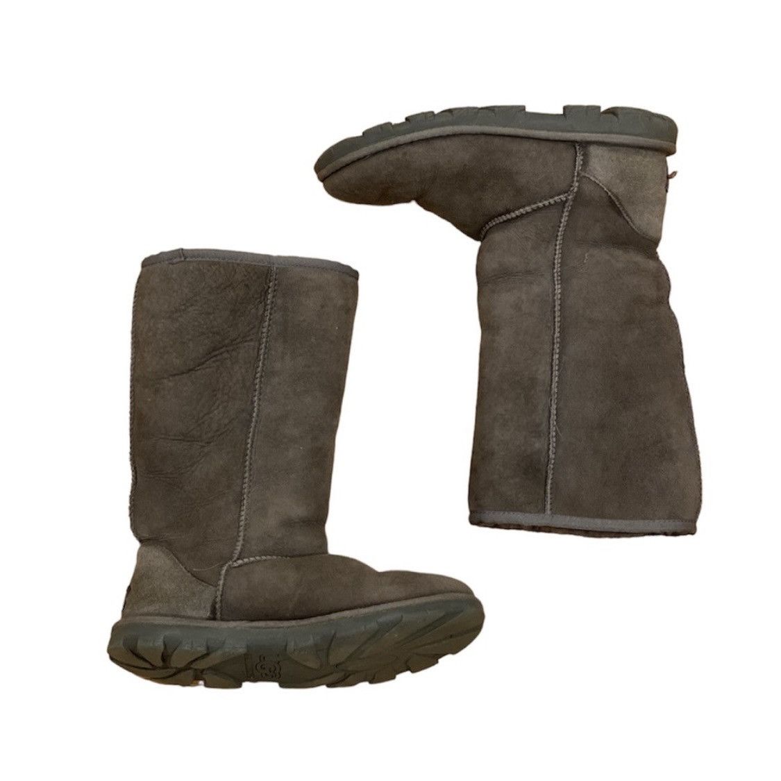 Ugg UGG Tall Classic Boots Grey Gray Fur Lined Thick Sole 7 Size US 7 / IT 37 - 3 Thumbnail
