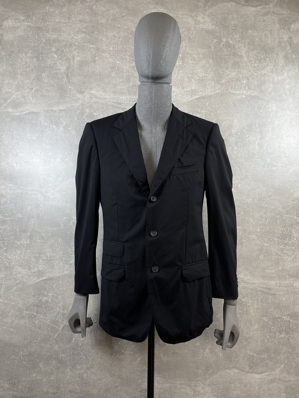 Gucci Gucci Wool Black Luxury 3 Button Blazer Tom Ford Era Size 46R - 2 Thumbnail