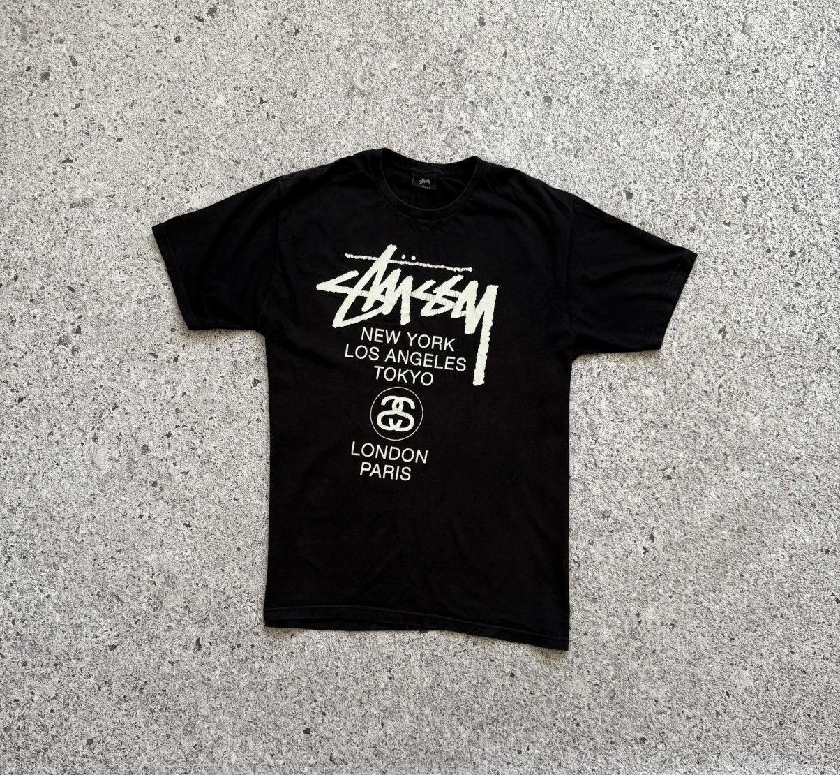 Stussy × Vintage Vintage 90’s Stussy Cityes Tokyo Made In USA Tee Y2K Hype Size US L / EU 52-54 / 3 - 3 Thumbnail