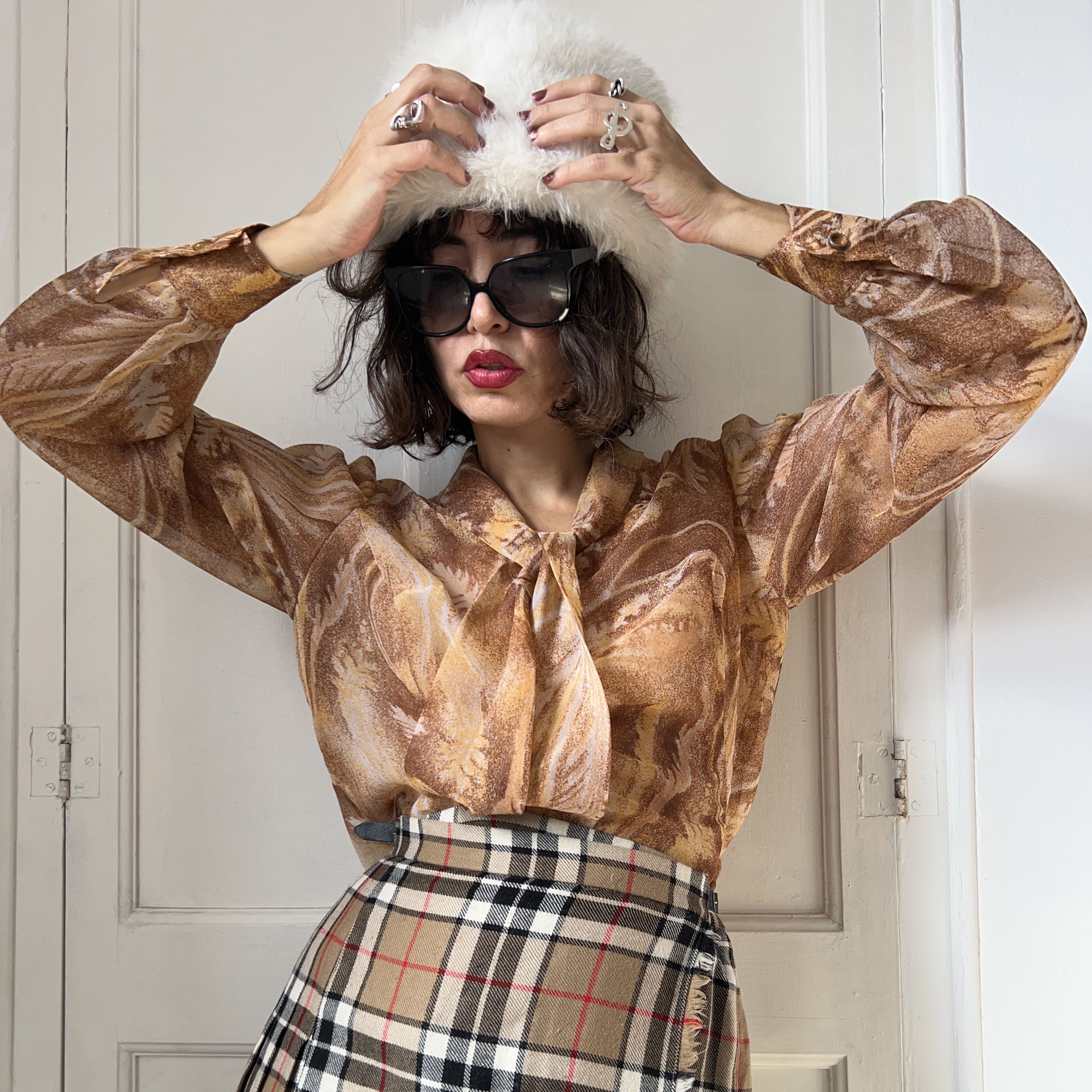 Vintage Vintage 70s Abstract Floral Blouse Size S / US 4 / IT 40 - 7 Thumbnail