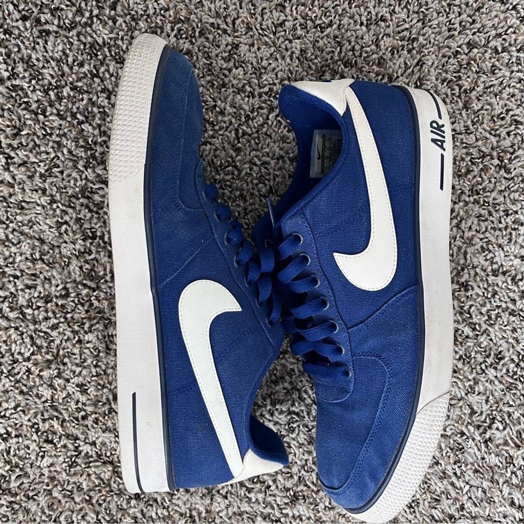 Nike Hyper Blue & White Nike Air Force Fabric Sneakers - Mens 11 Size US 11 / EU 44 - 4 Thumbnail