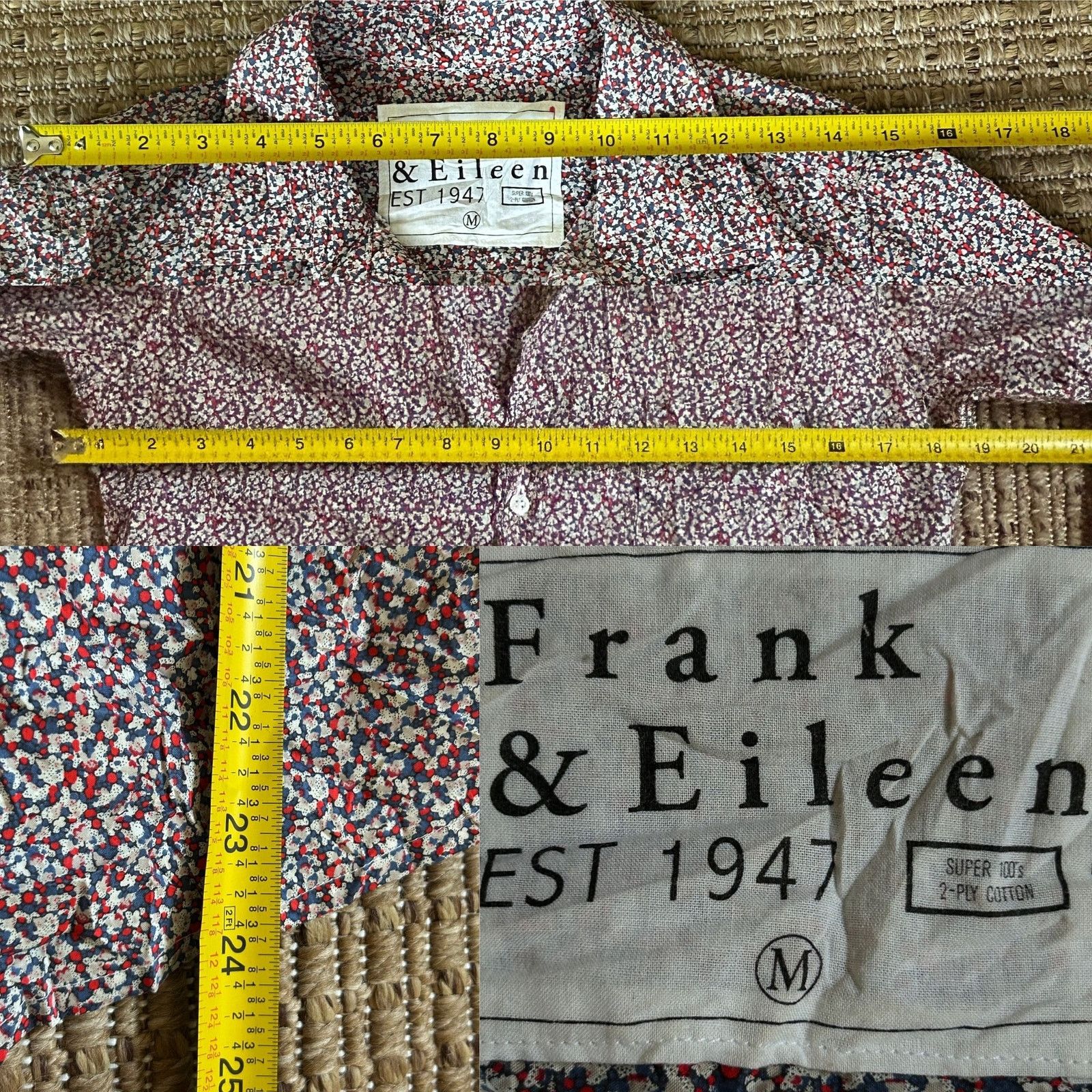 Frank & Eileen Frank & Eileen Barry Crinkled Cotton Blouse Floral Print Size M / US 6-8 / IT 42-44 - 5 Thumbnail