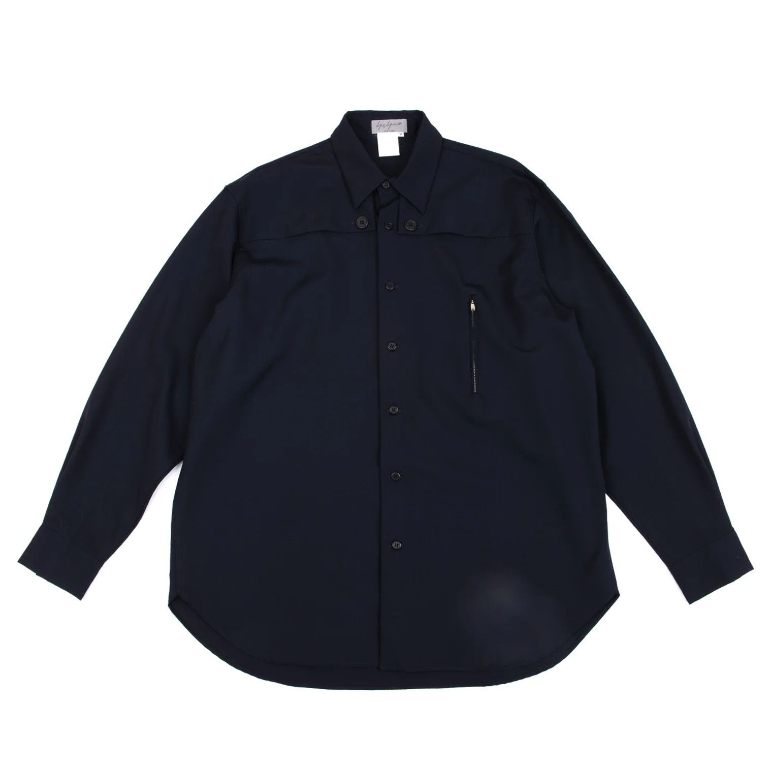 Yohji Yamamoto Yohji Yamamoto Wool Zip Pocket Flap Shirt Size US M / EU 48-50 / 2 - 1 Thumbnail