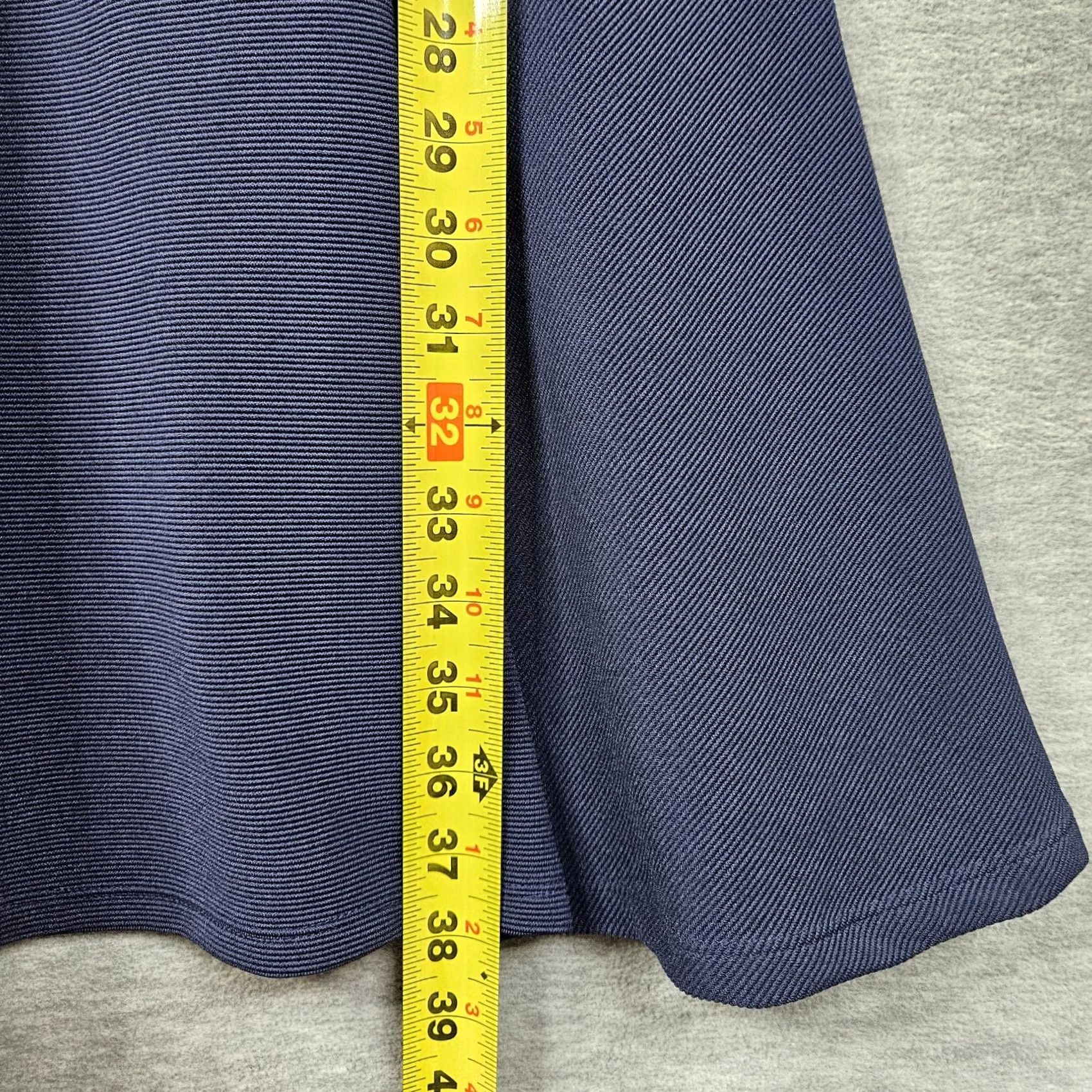 Vintage Halogen Dress Sleeveless Navy Blue Fit & Flare V-Neck Zipper Size M NEW Women Casual Short Above the Knee Size M / US 6-8 / IT 42-44 - 7 Thumbnail