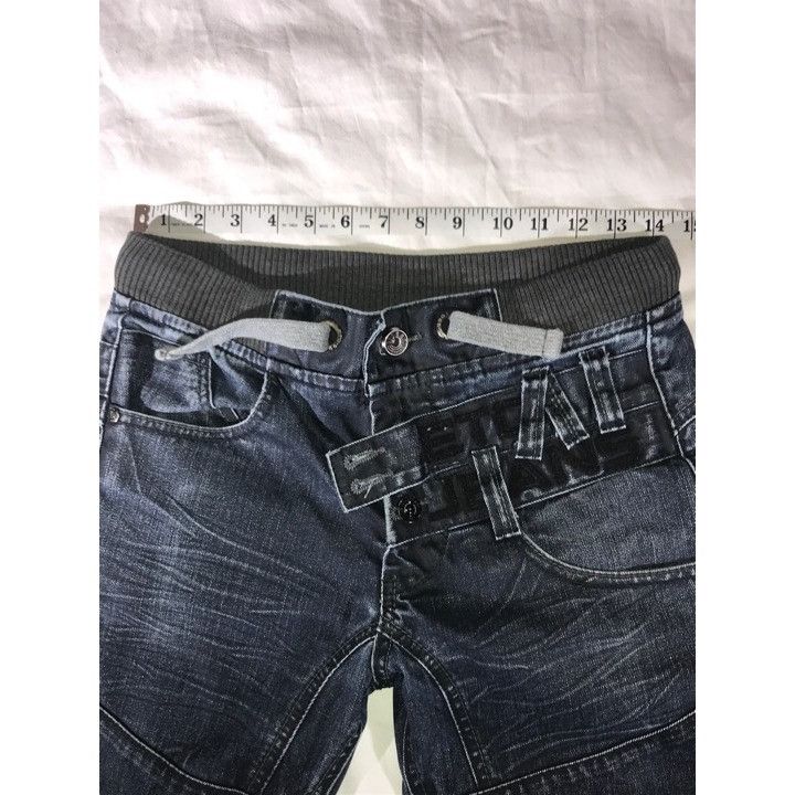 Other ETO Jeans Men's Dark Blue Pieced Denim Rippled Jogger Jeans Size US 28 / EU 44 - 7 Thumbnail