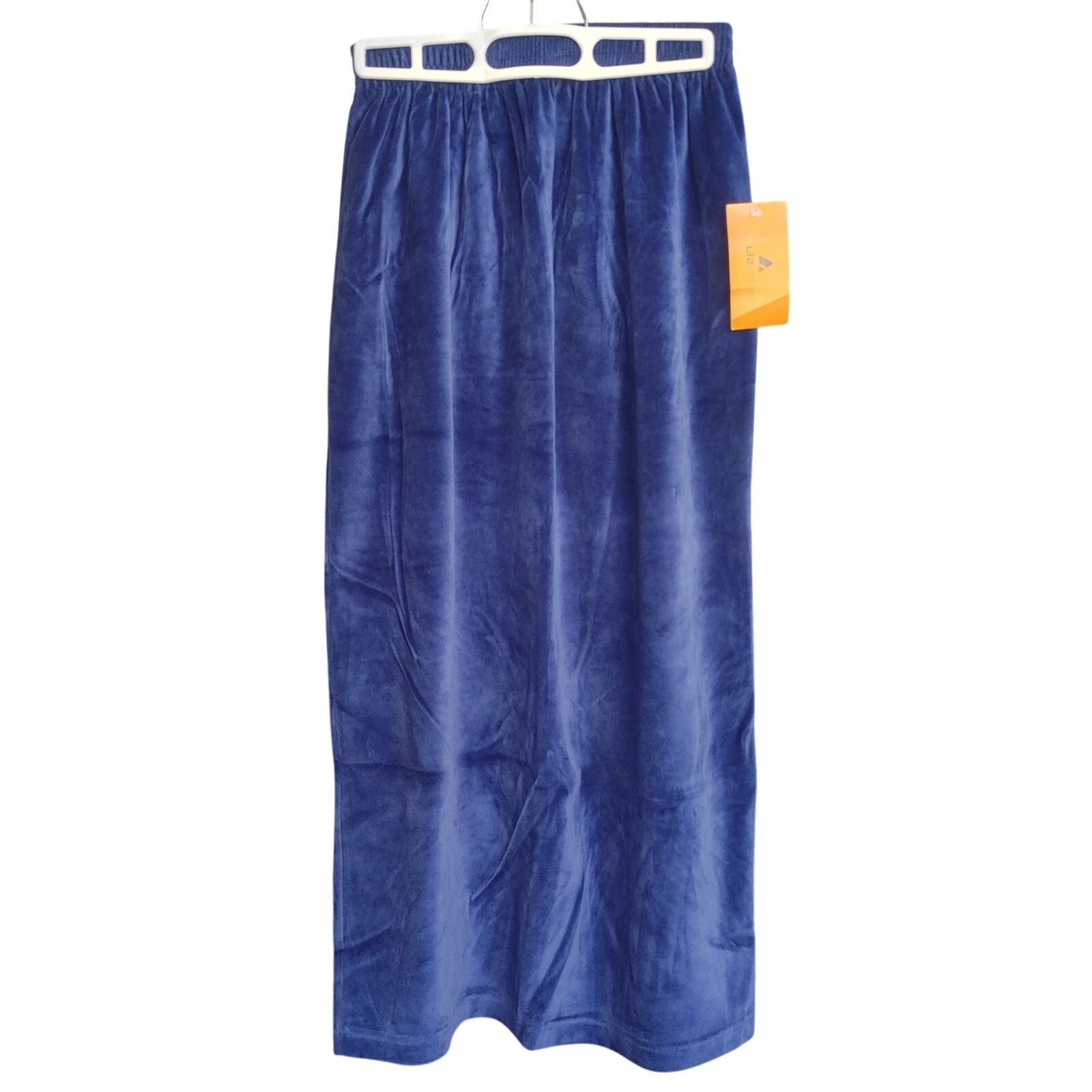 Other Liz Sport Women's M Blue Suede Long Maxi Pleated Skirt Size 30" / US 8 / IT 44 - 1 Thumbnail