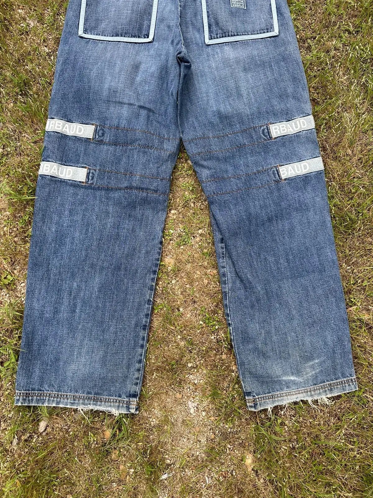 Marithe + Francois Girbaud MARITHE FRANCOIS GIRBAUD SHUTTLE TAPE BONDAGE DENIM PANTS Size US 33 - 14 Thumbnail