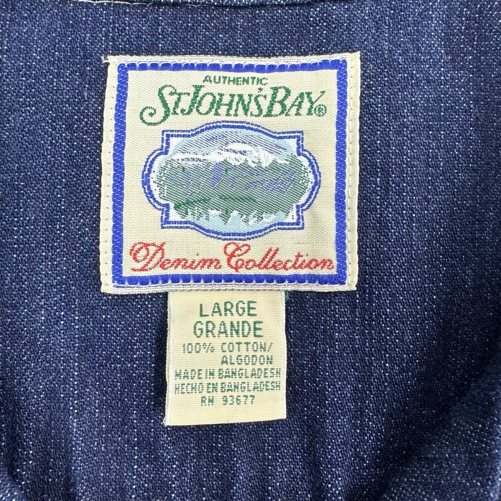 Vintage VINTAGE St. John's Bay Denim Vest Womens Large Cotton Jean Jacket Hipster 90s Casual Women's Size 36" / US 14 / IT 50 - 4 Thumbnail
