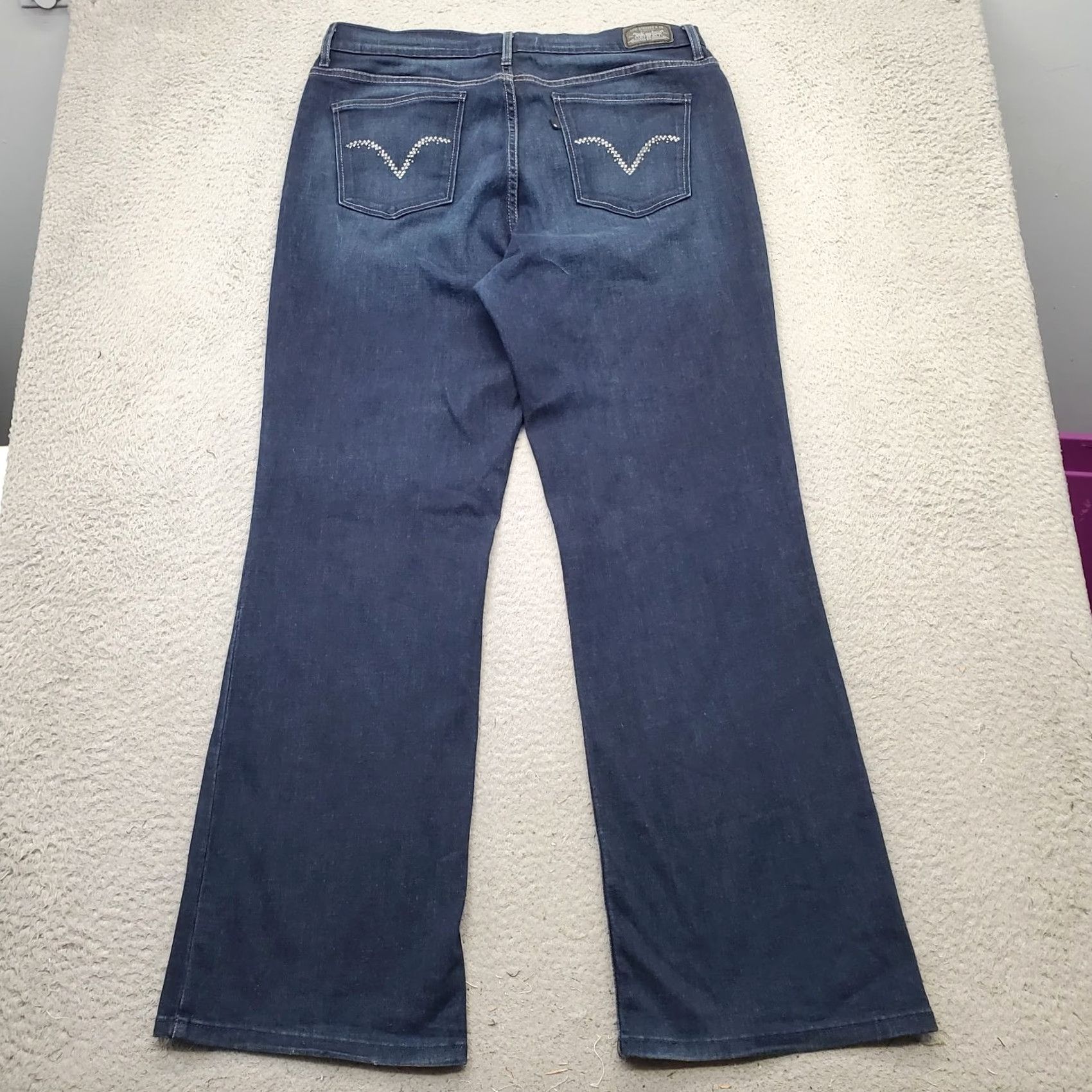 Levi's Levi's 512 Bootcut Jeans Womens Size 18M Blue Denim Cotton Slim Fit Dark Wash Jeans Size 40" / US 18 - 2 Thumbnail