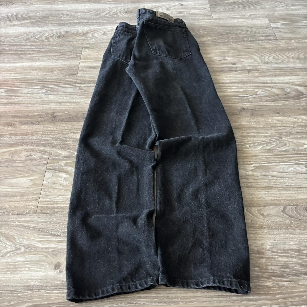 Japanese Brand Crazy Vintage 90s Solid Black Essential Denim Jeans 27x30 Size US 27 - 4 Thumbnail