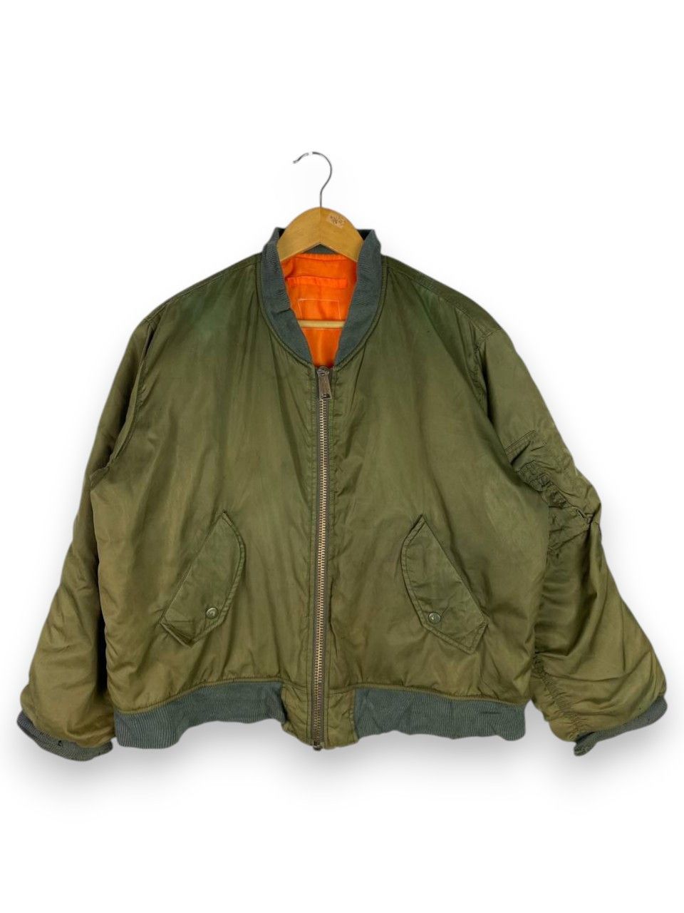 Japanese Brand vintage japanese brand thrashed bomber jacket Size US XXL / EU 58 / 5 - 1 Thumbnail
