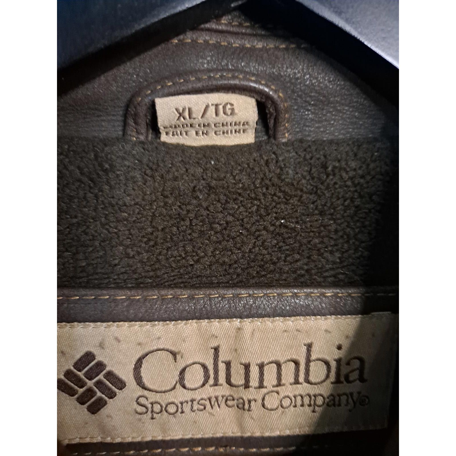 Columbia VIntage Columbia Long Leather Button Up Long Coat with Insid Size US XL / EU 56 / 4 - 4 Thumbnail