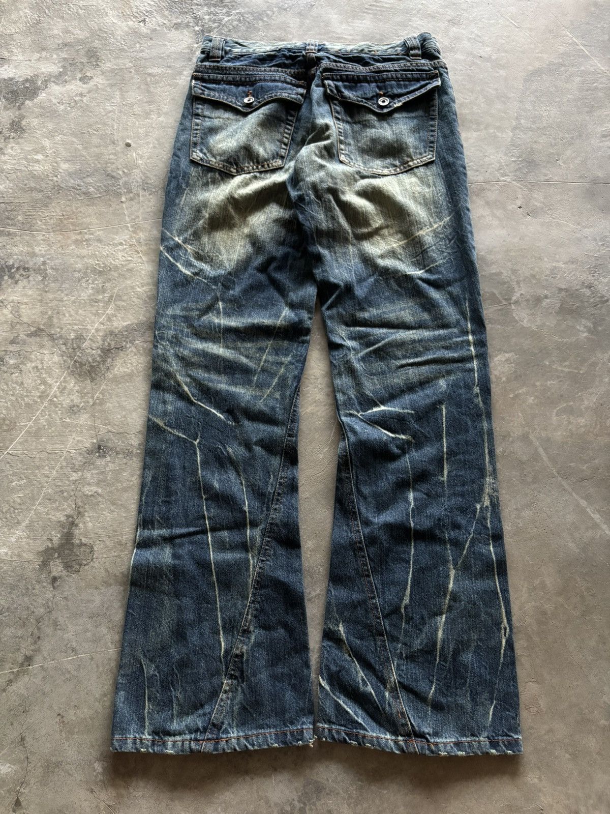 Tornado Mart NYLAUS flare distressed rusty mud wash mudmax style japanese Size US 31 - 13 Thumbnail