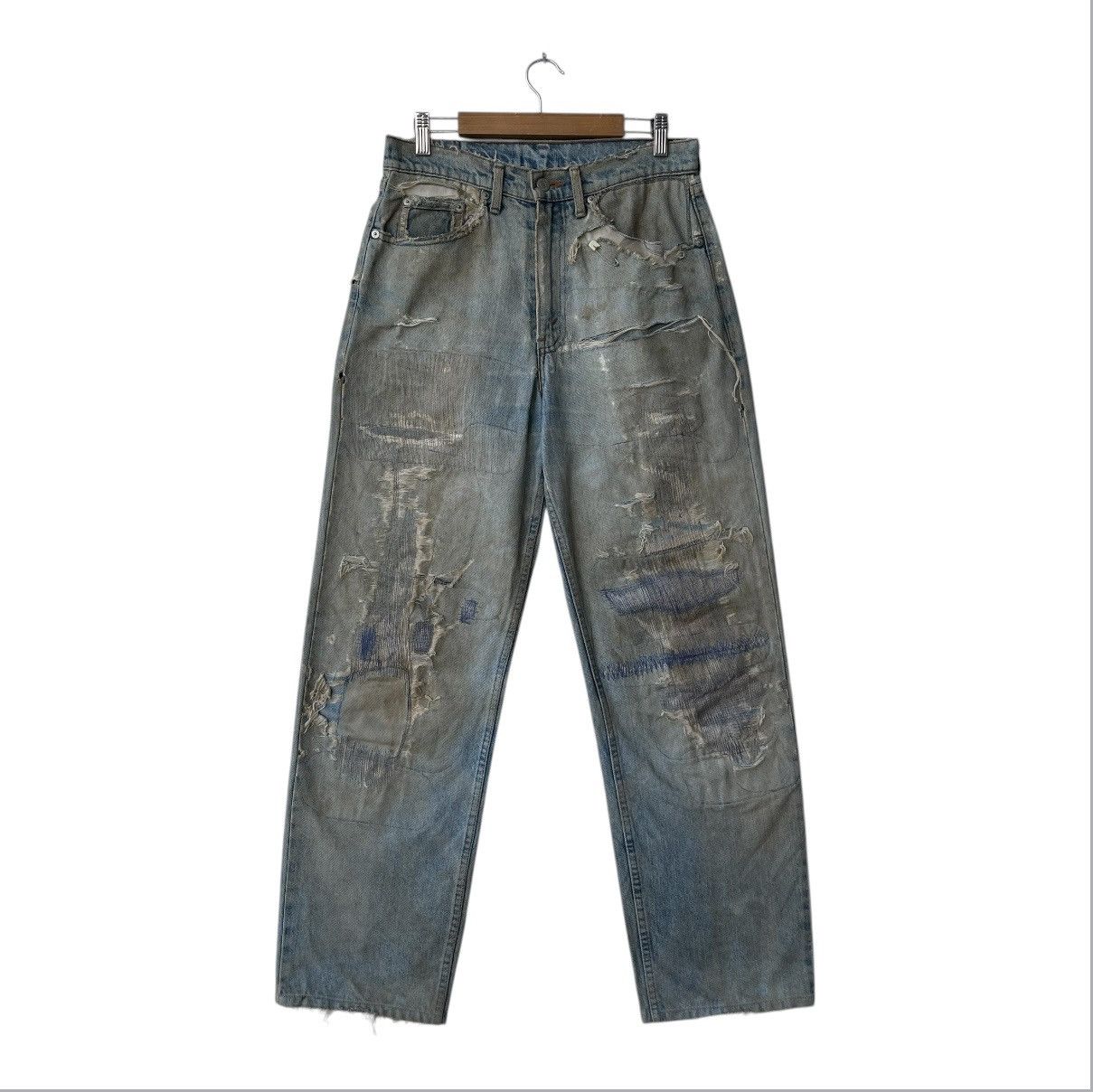 Levi's Thrashed Levi's 543 Reworked Anime Pop-Art Boro Sashiko Size US 30 / EU 46 - 3 Thumbnail
