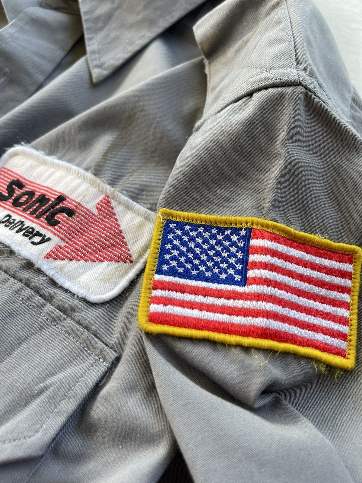 Japanese Brand 🔥Vintage 1123811 D.L.W.E Men's Usa Patches Workshirt Size US L / EU 52-54 / 3 - 8 Thumbnail