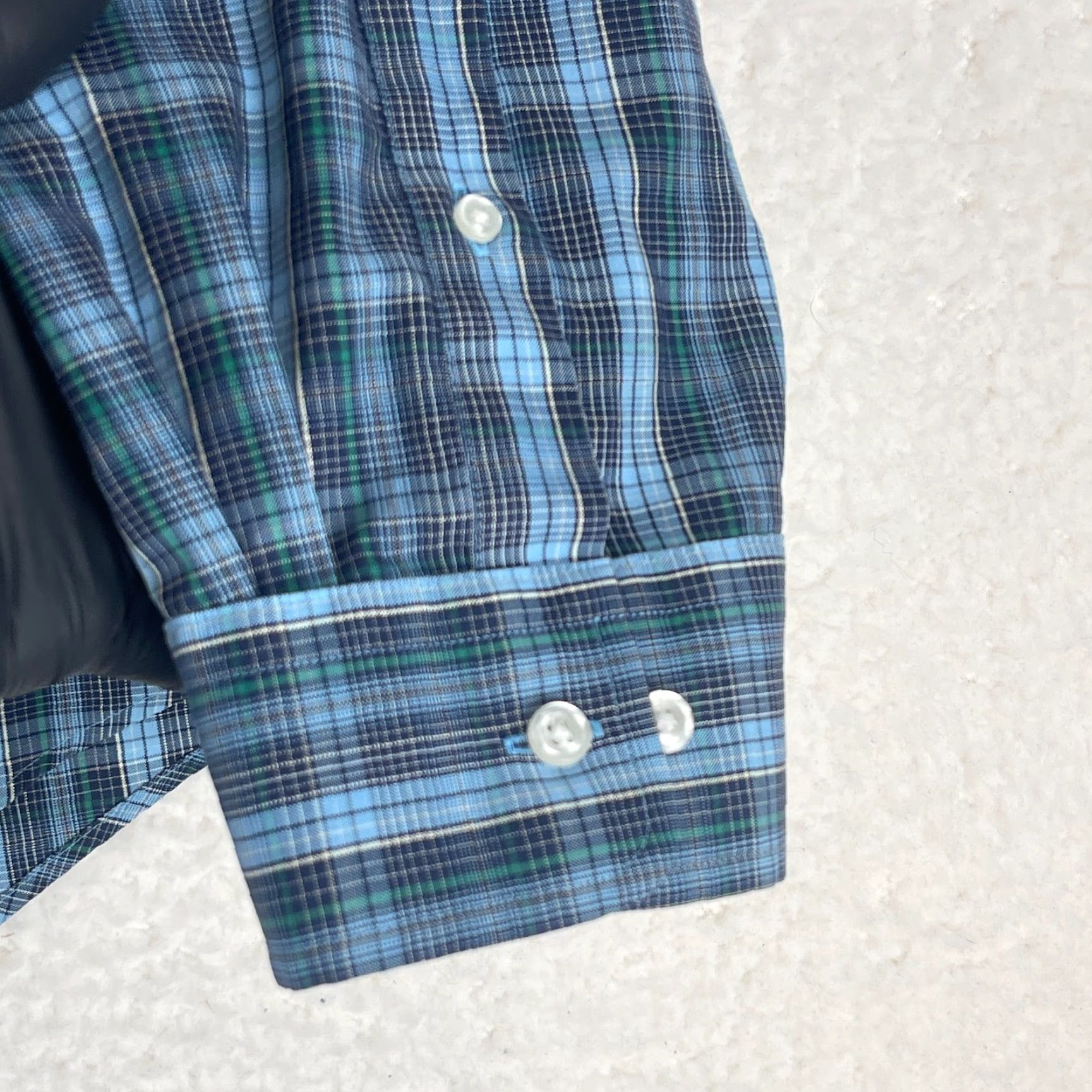 Lands' End Lands' End Blue Plaid Button-Up Tailored Fit Shirt Mens XXL Long Sleeve Size US XXL / EU 58 / 5 - 5 Thumbnail