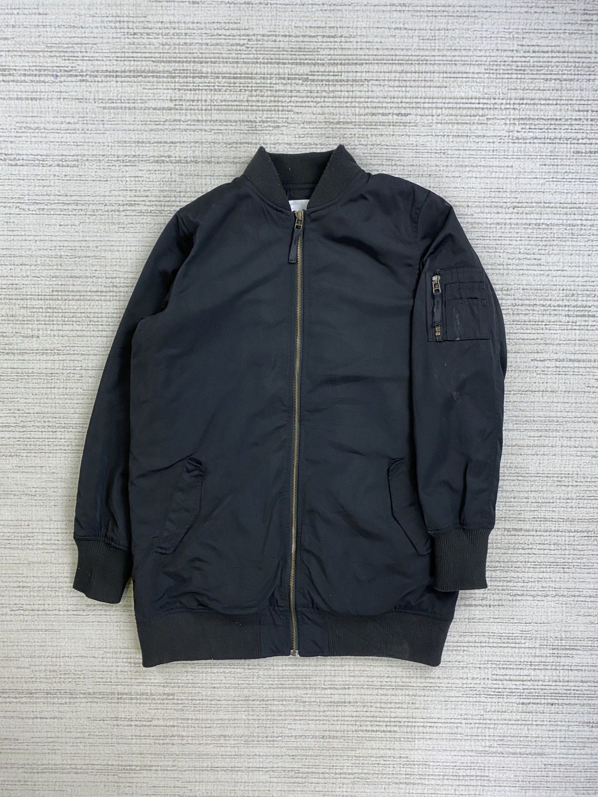 Japanese Brand × Vintage Vintage Back Number All Black Bomber Jacket Size US M / EU 48-50 / 2 - 5 Thumbnail