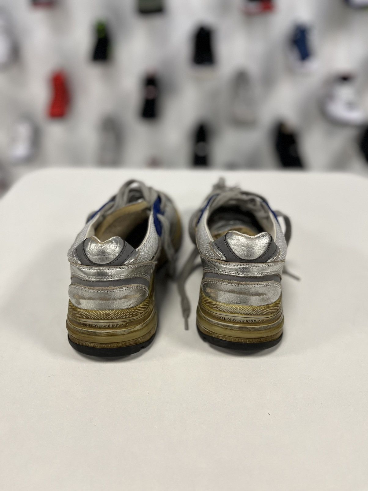 Golden Goose Men's Dad-Star in silver laminated leather Size US 6 / IT 36 - 10 Thumbnail