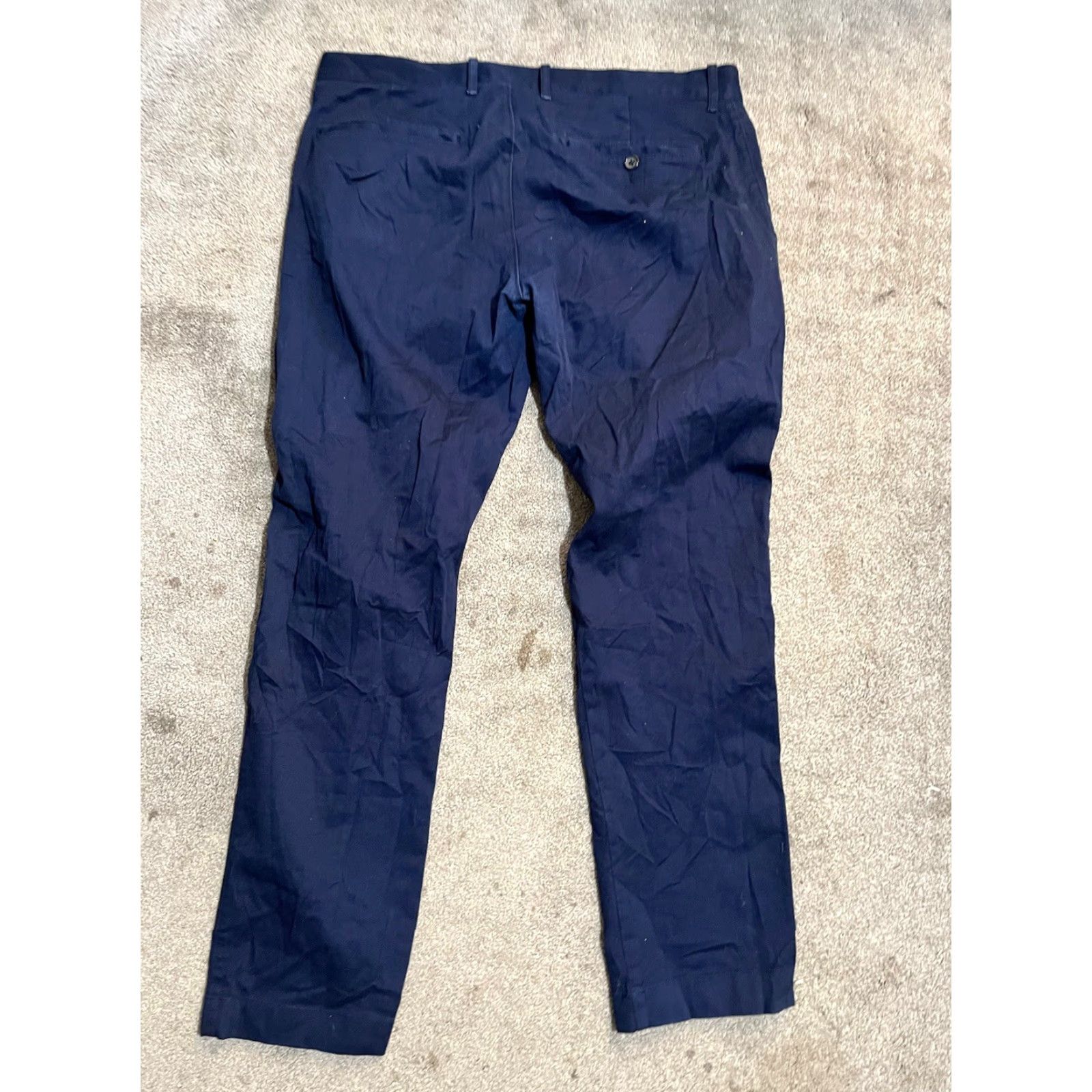 J.Crew J Crew Flex Khaki Pants Navy Blue Flat Front Slim Fit Mens Sz 36x32 Size US 36 / EU 52 - 3 Thumbnail