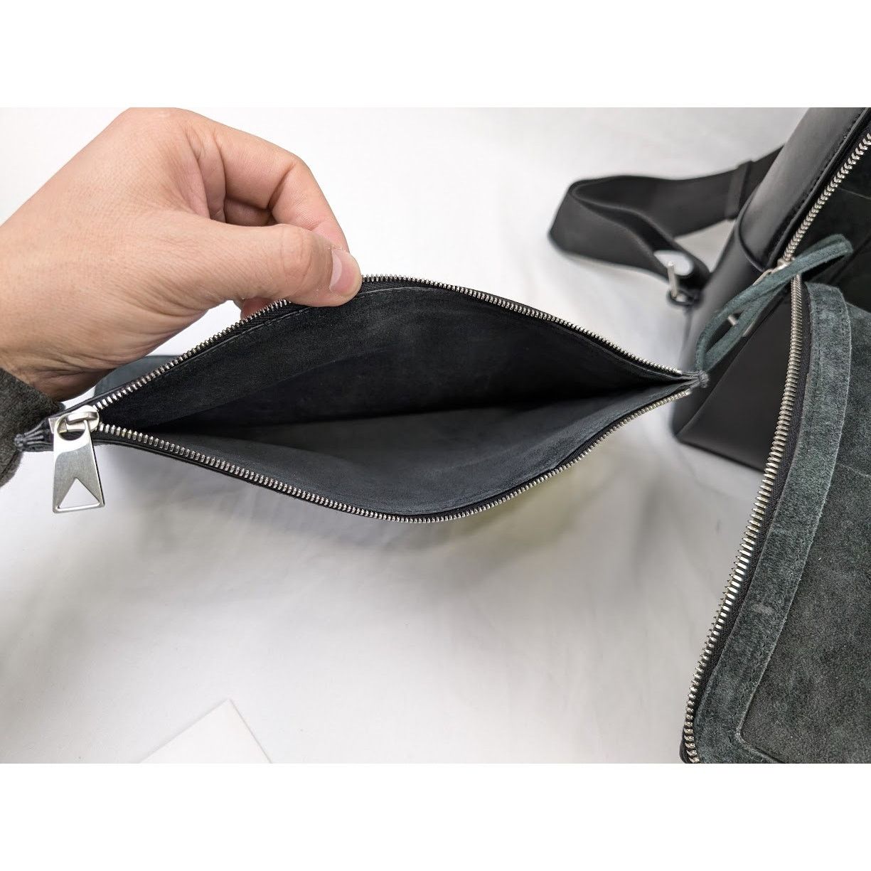 Bottega Veneta o1rshd1 Size: OS / Urban Leather Backpack in Black/Silver Size ONE SIZE - 11 Thumbnail