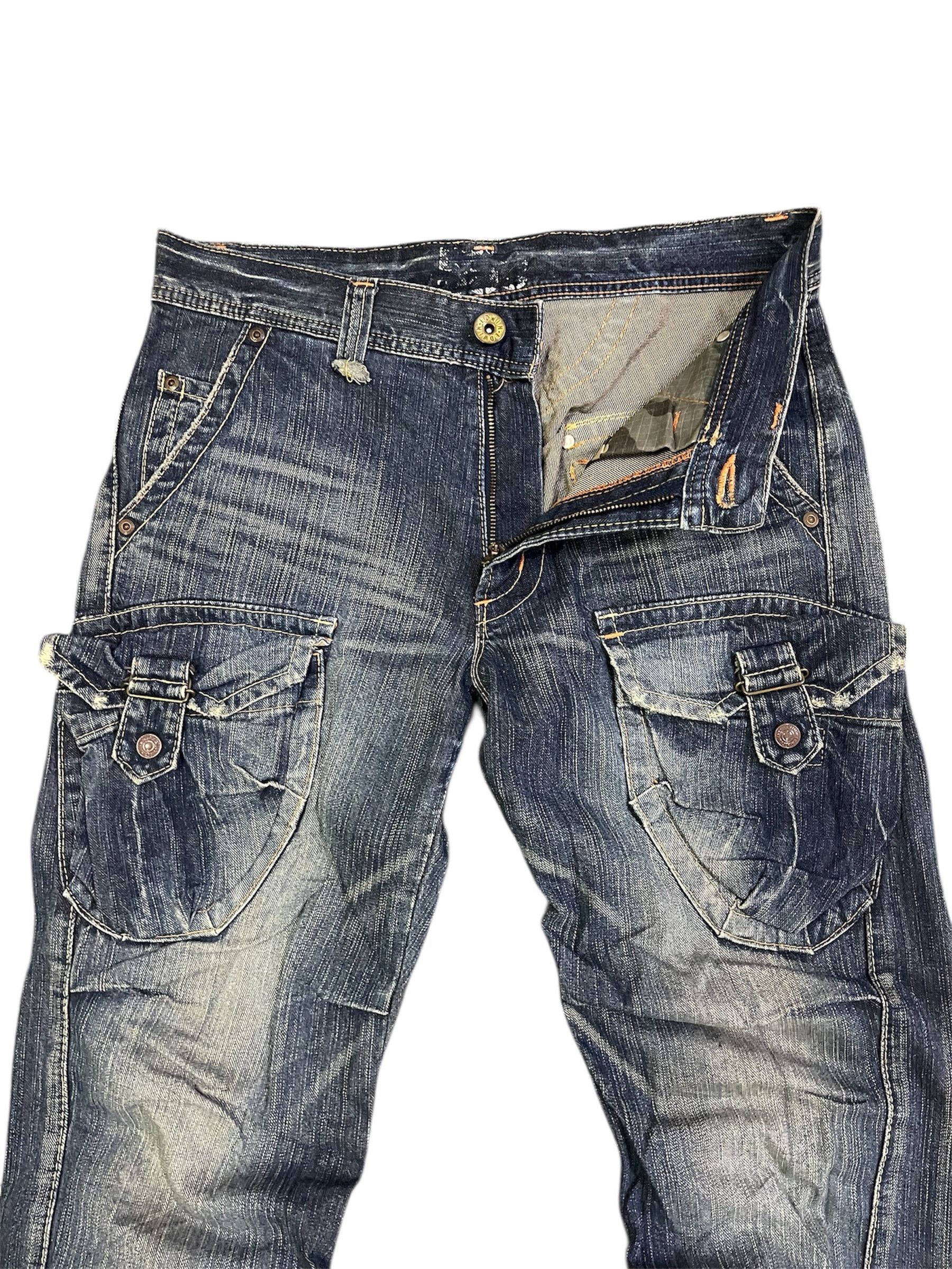 Edwin Edwin EXV-416 Blue Flared Cargo Tactical Style Size US 32 / EU 48 - 2 Thumbnail