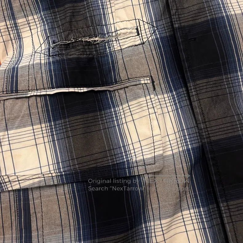 Takahiromiyashita The Soloist. Plaid suit jacket