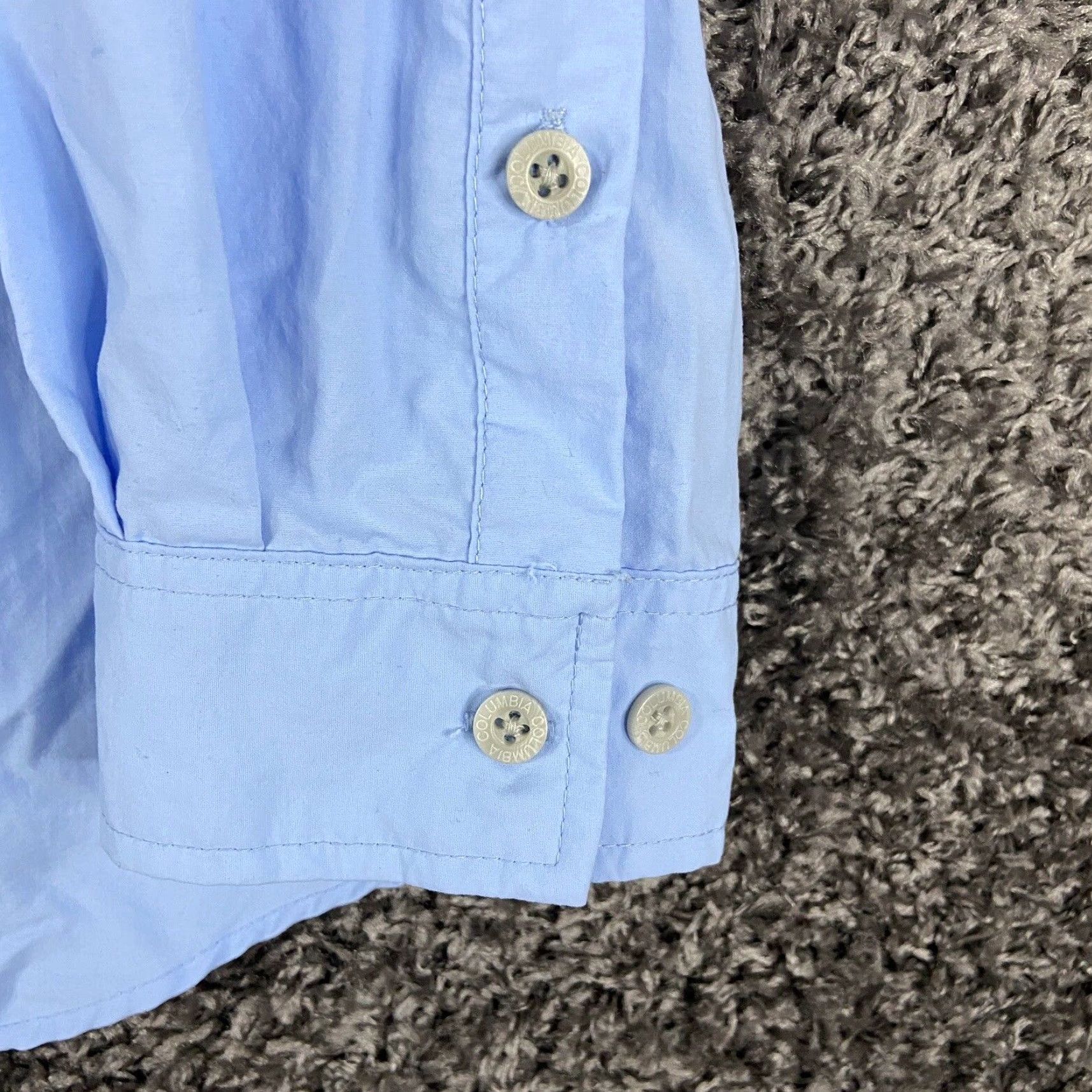 Vintage Columbia PFG Button-Up Shirt Men XL Blue Outdoor Long Sleeve Mens Size US XL / EU 56 / 4 - 3 Thumbnail