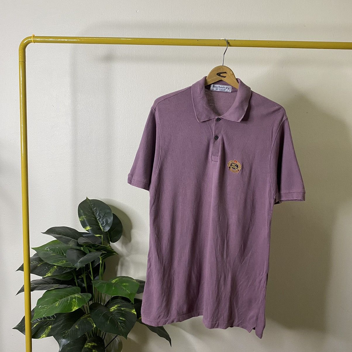 Burberry Vintage 90s Burberrys Polo Tee Made in England Size US M / EU 48-50 / 2 - 1 Thumbnail