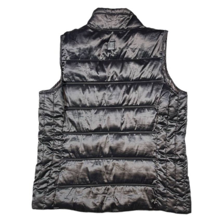 Liz Claiborne Liz Claiborne Gray Puffer Vest | Size L Size L / US 10 / IT 46 - 2 Thumbnail