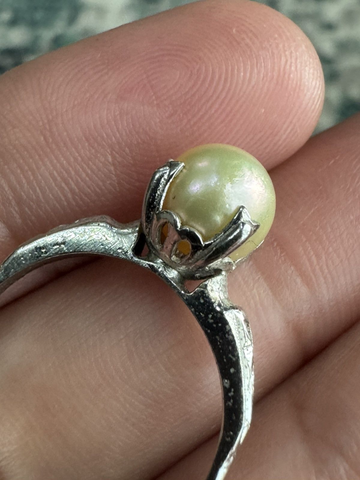 Jewelry NATURAL PEARL SILVER RING SIZE 17mm Size ONE SIZE - 6 Thumbnail