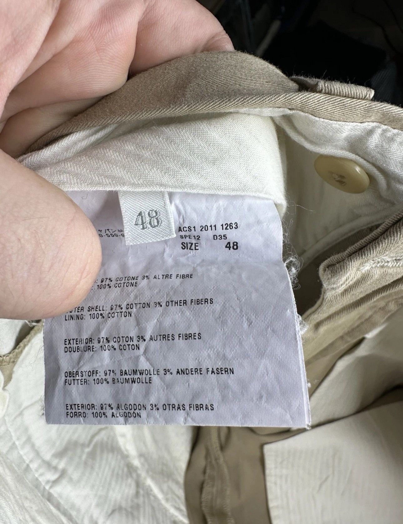 Prada Prada Milano Beige Cotton Pants Size 48 Chino Trousers Size US 32 / EU 48 - 7 Thumbnail