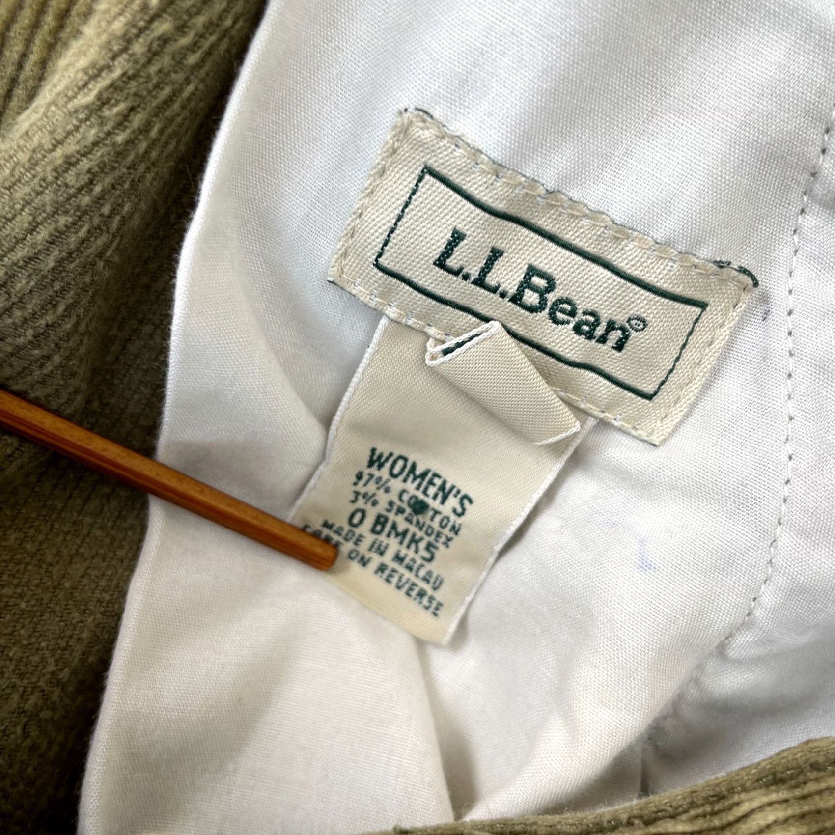 Vintage VINTAGE LL Bean Pants Womens 6R Green Corduroy Pleated Straight Leg Cotton Stretch Size 28" / US 6 / IT 42 - 5 Thumbnail