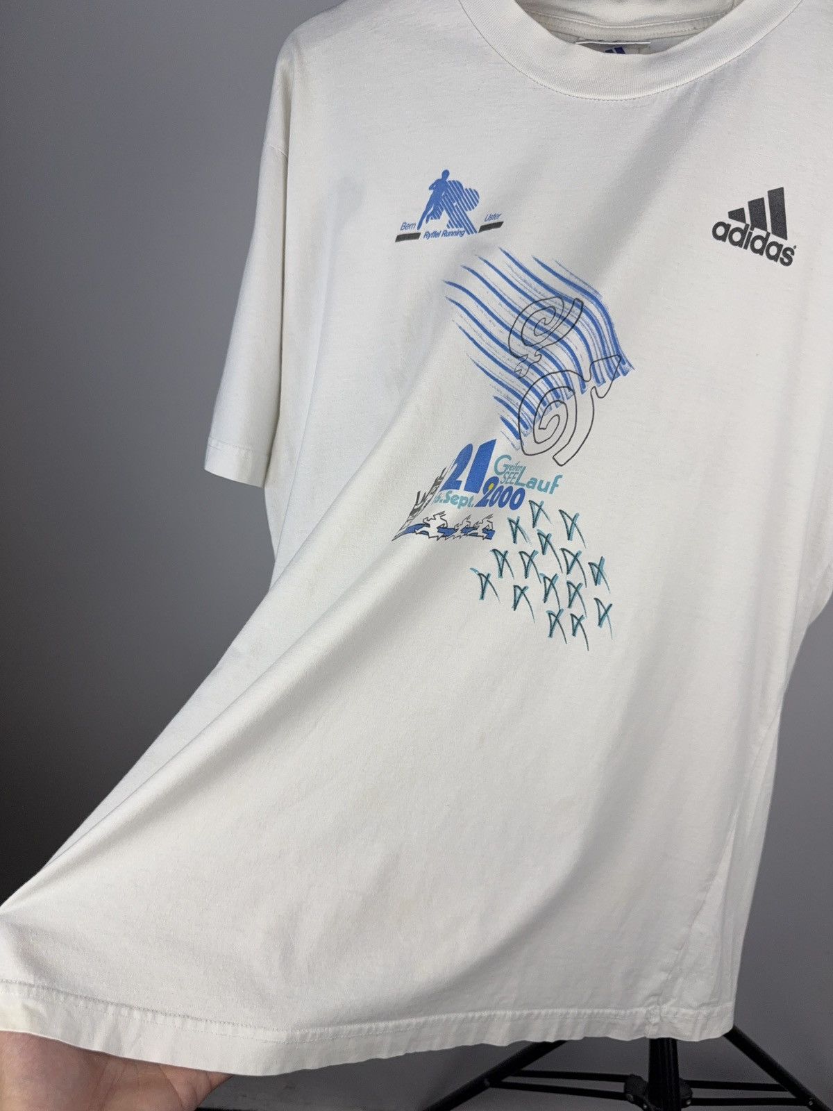Adidas Adidas Marathon running Adidas 2000 Greifen See Lauf Tee Size US M / EU 48-50 / 2 - 9 Thumbnail