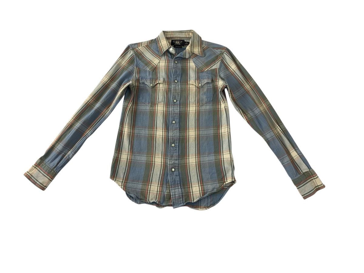 RRL Ralph Lauren RRL Ralph Lauren Flannel Checked Western Shirt Snap Button Size US S / EU 44-46 / 1 - 1 Thumbnail