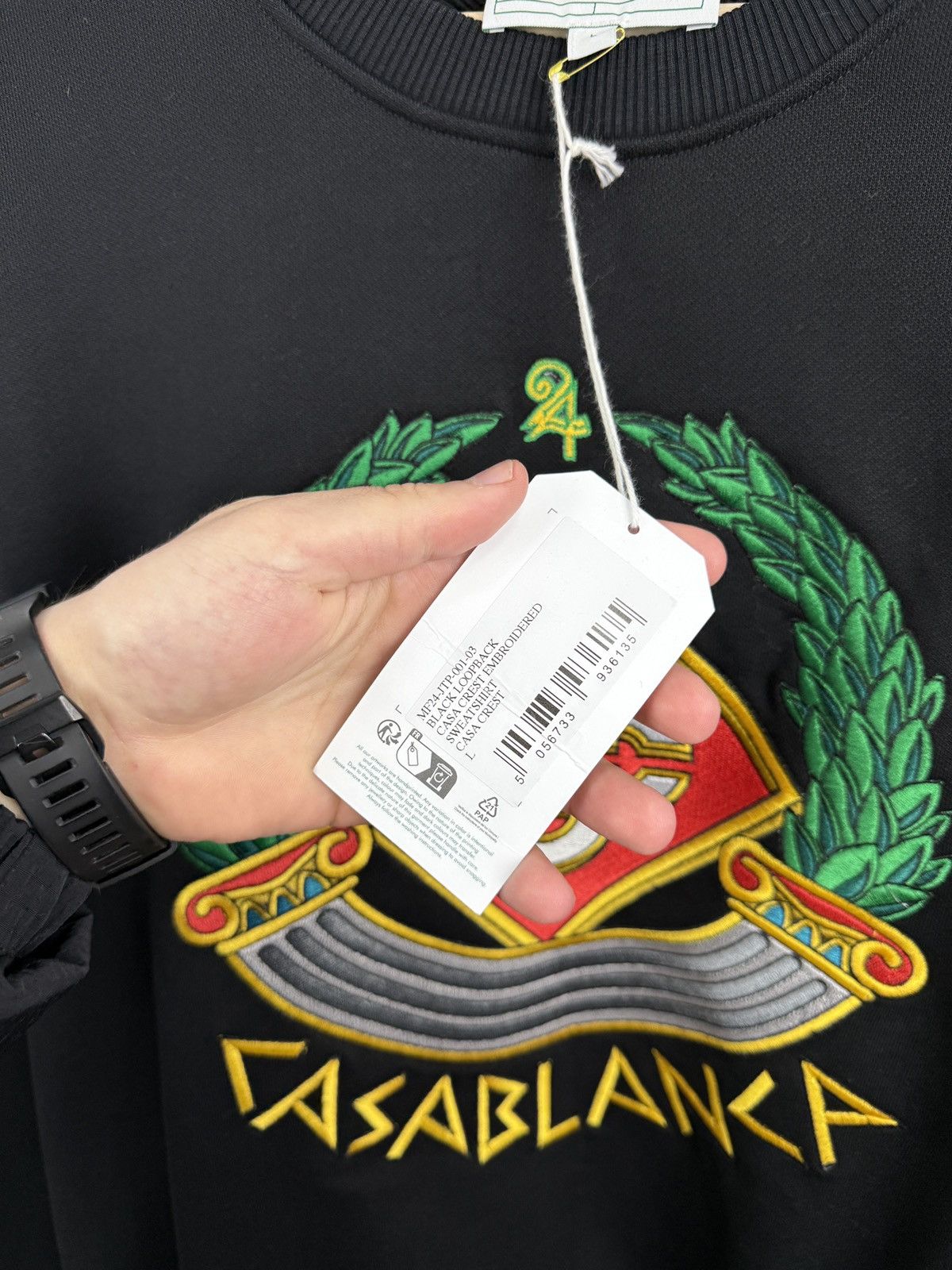 Casablanca ❗️NEW 🇫🇷 Casablanca Tennis Club Embroidered Crest Sweatshirt Size US L / EU 52-54 / 3 - 12 Thumbnail