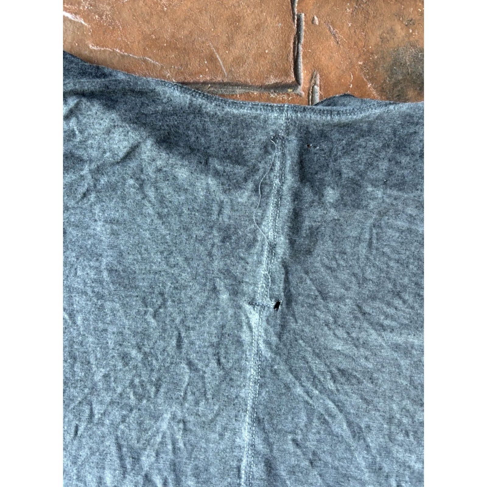 Vintage VINTAGE Raquel Allegra T-Shirt Women's S Gray Distressed Short Sleeve Round Neck Pullover Casual Basic Designer All Seasons Size S / US 4 / IT 40 - 4 Thumbnail