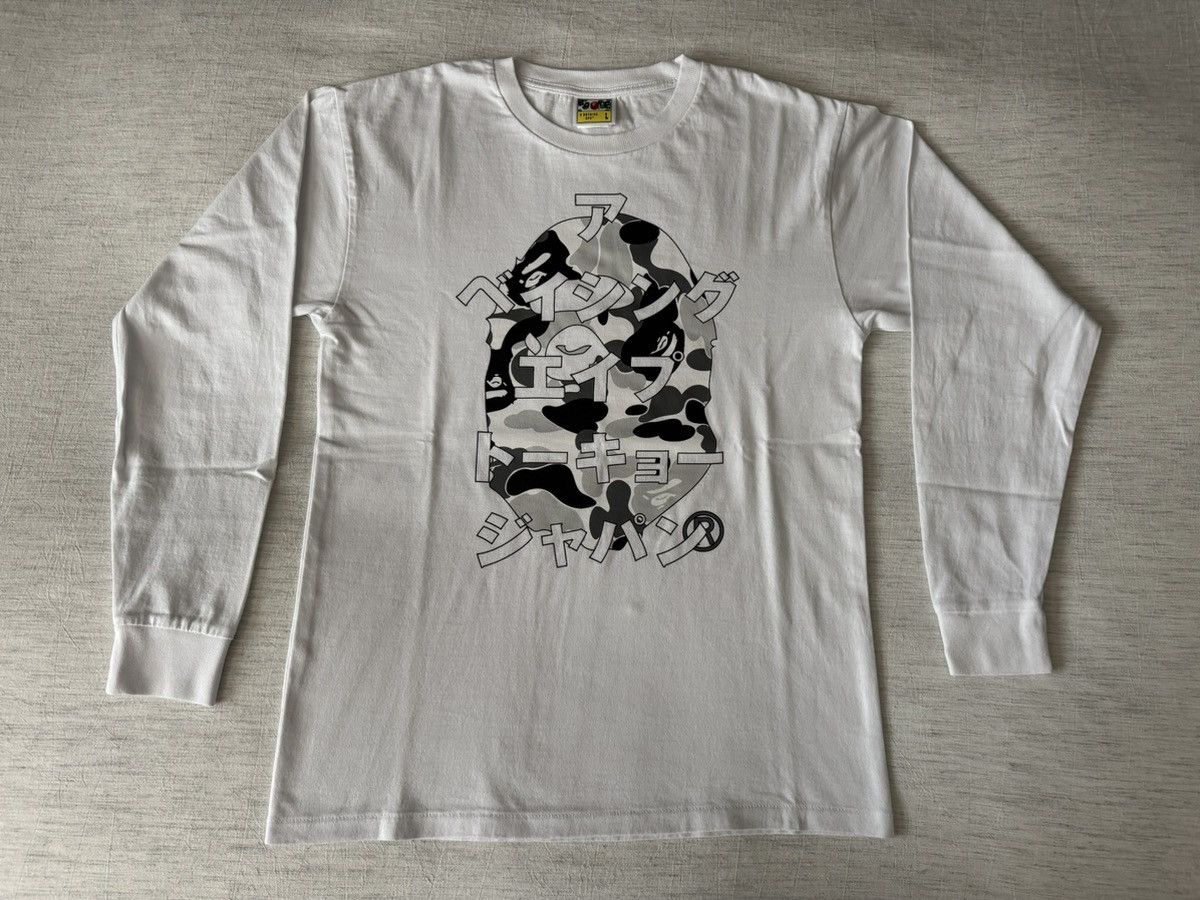 Bape Bape ABC Camo Japanese Letters Long Sleeve Tee Size US L / EU 52-54 / 3 - 1 Thumbnail