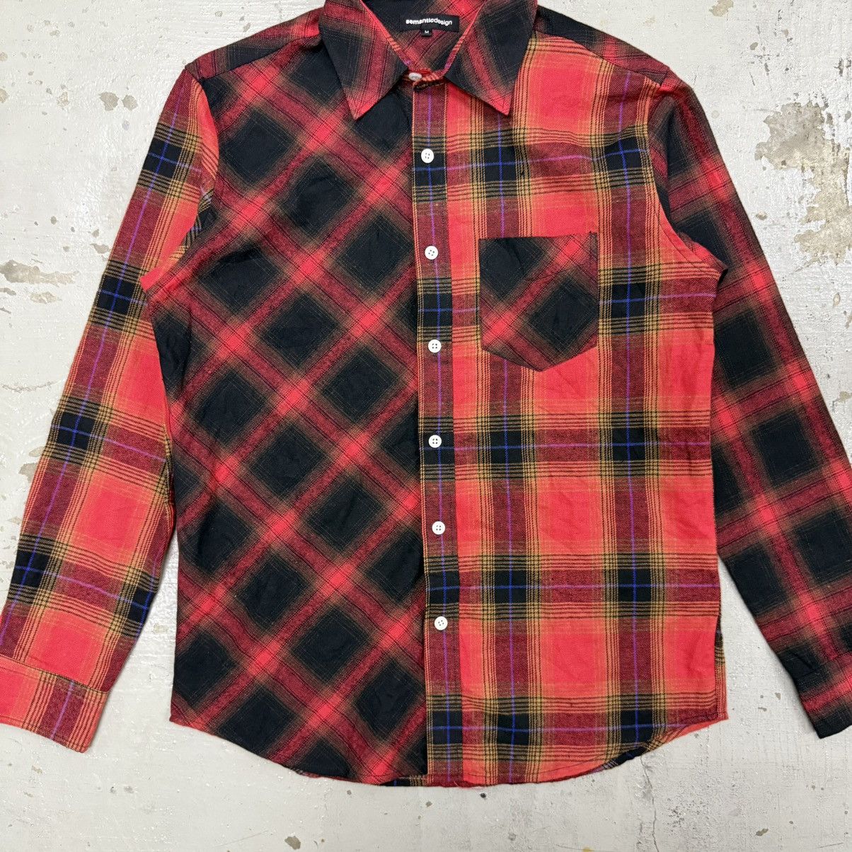 semanticdesign Semantic Design Multi Plaid Button Up Shirt Punk Riot Size US M / EU 48-50 / 2 - 2 Thumbnail