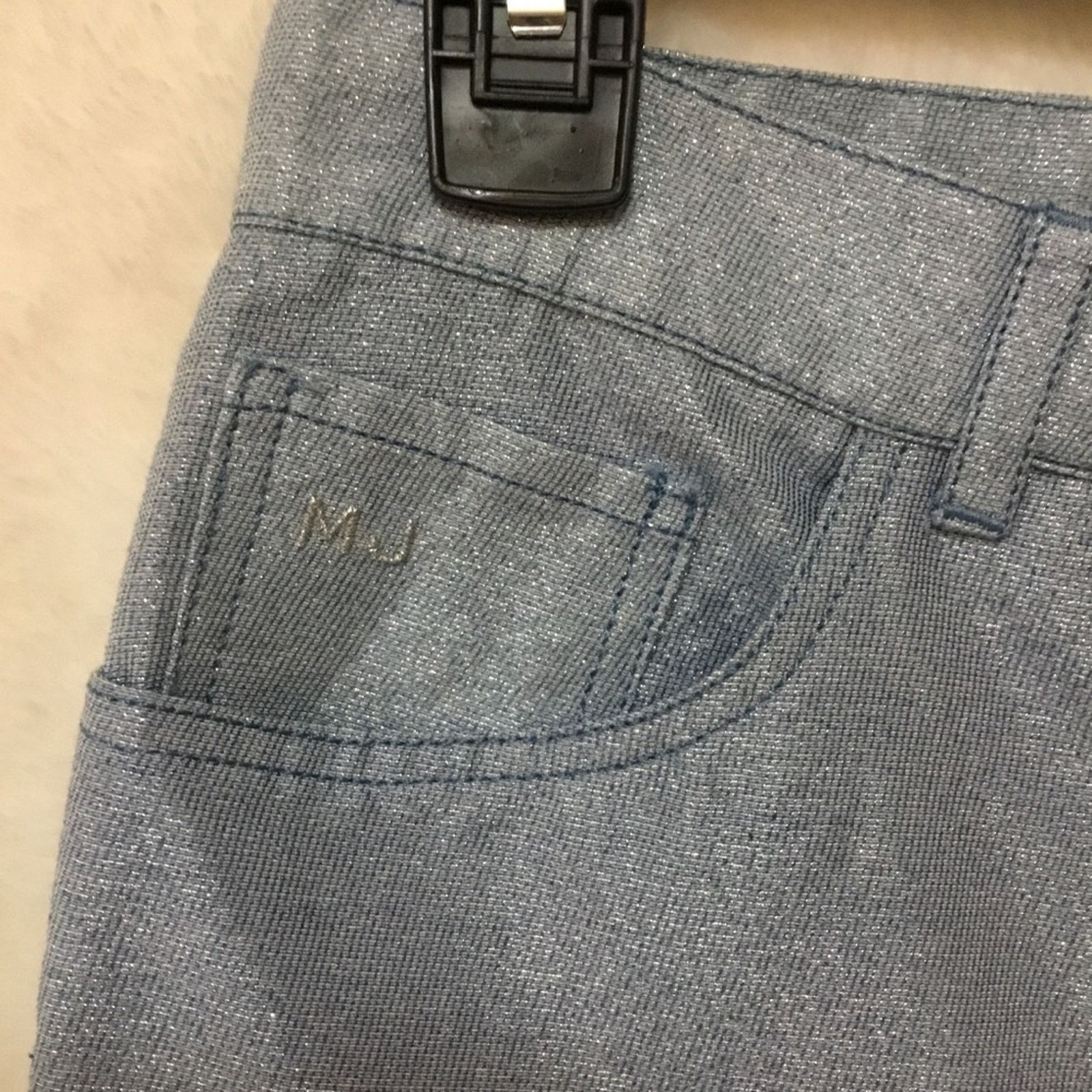 Marc Jacobs Marc Jacobs Blue Sequined Slim-Fit Jeans Size 27" / US 4 / IT 40 - 3 Thumbnail