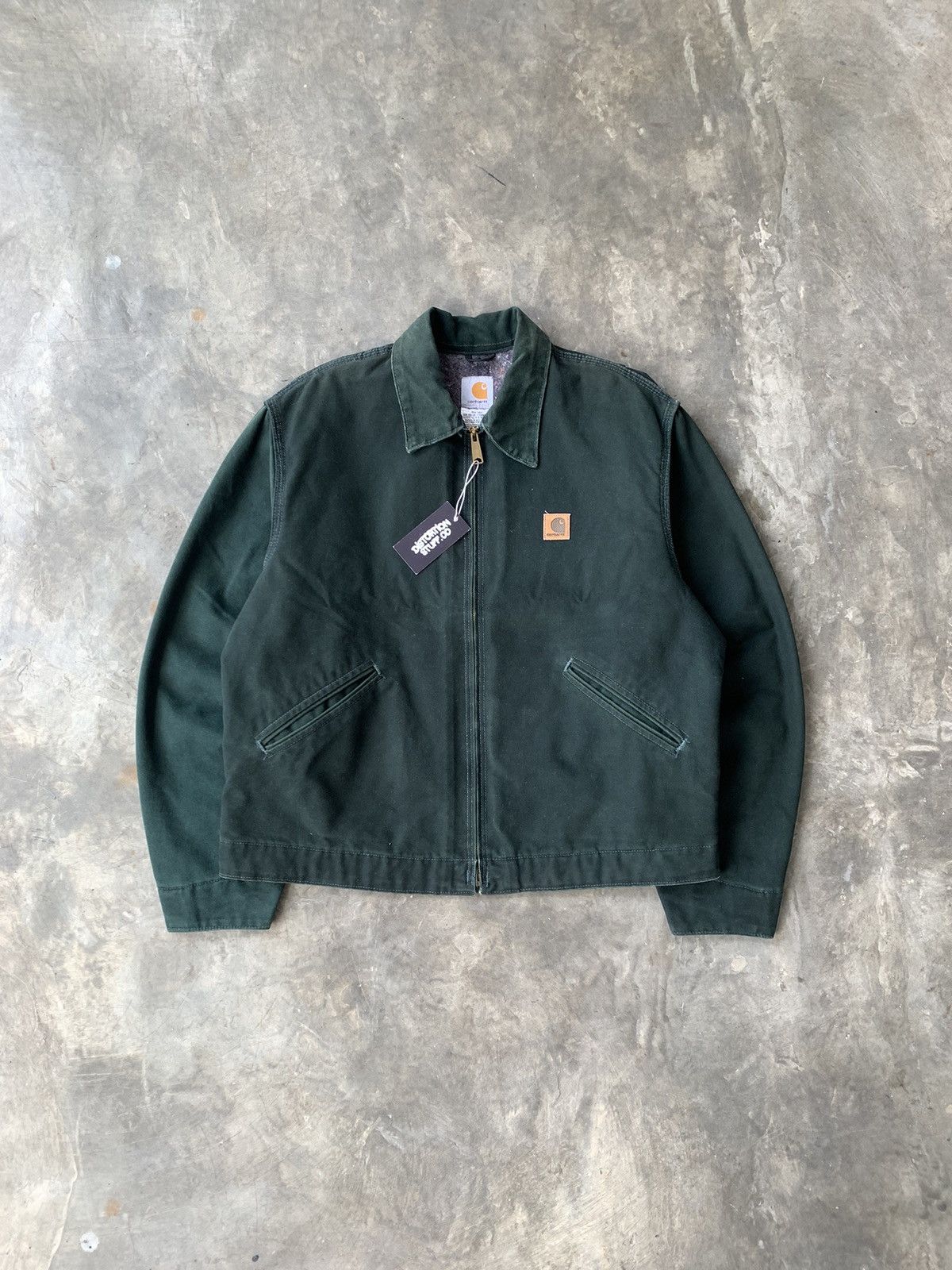 image of Carhartt Detroit Jacket J146 Spc in Spruce Green, Men's (Size Large)