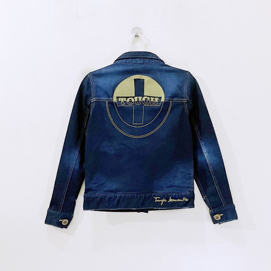 Japanese Brand Tough Jeansmith – Washed Blue Denim Embroidered Jacket Size S / US 4 / IT 40 - 2 Thumbnail