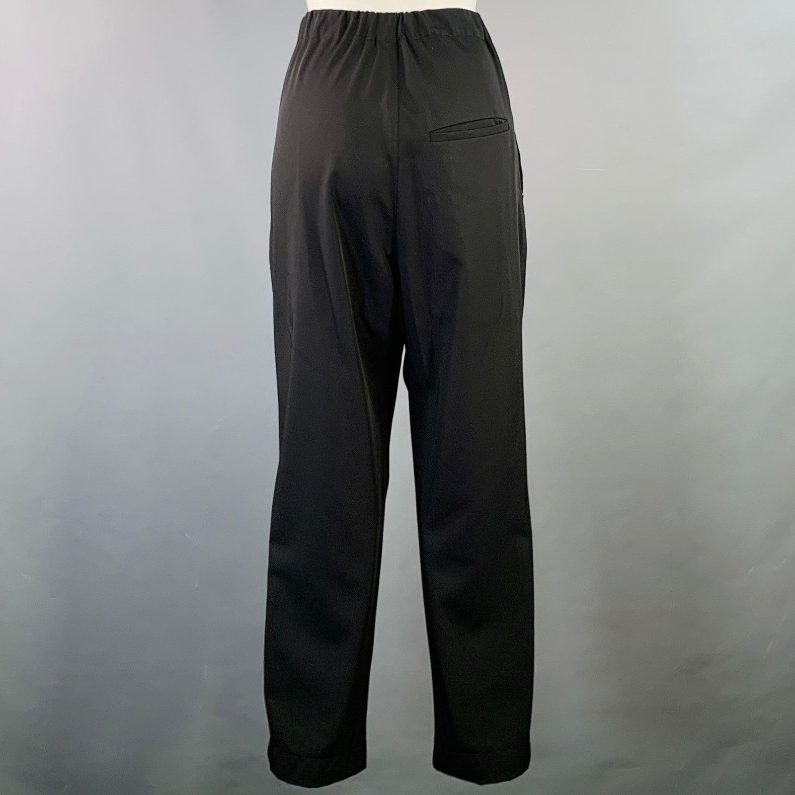 SOFIE D'HOORE SOFIE D'HOORE Black Wool Twill Elastic Waistband Pants Size 28" / US 6 / IT 42 - 3 Thumbnail