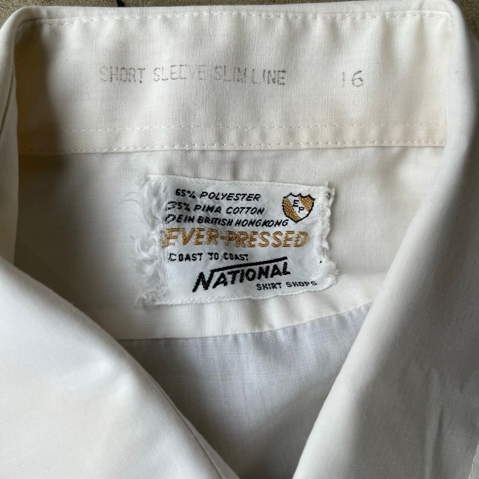 Vintage VINTAGE 60S WHITE BUTTONUP SHIRT MILITARY LARGE Size US L / EU 52-54 / 3 - 3 Thumbnail