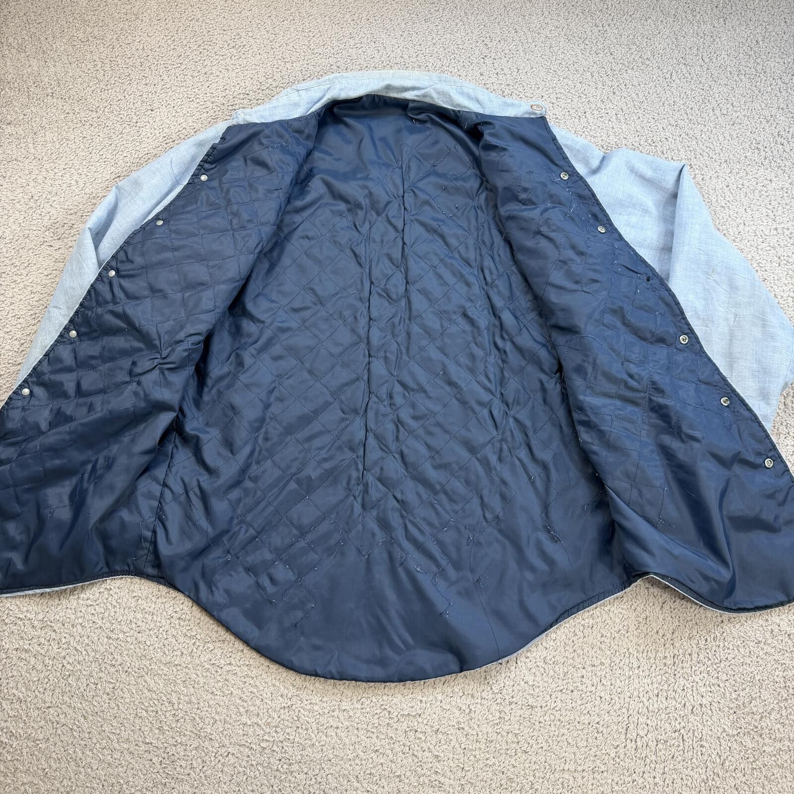 Wrangler Vintage Wrangler Lined Chambray Work Shirt Jacket Light Blue Size US L / EU 52-54 / 3 - 4 Thumbnail