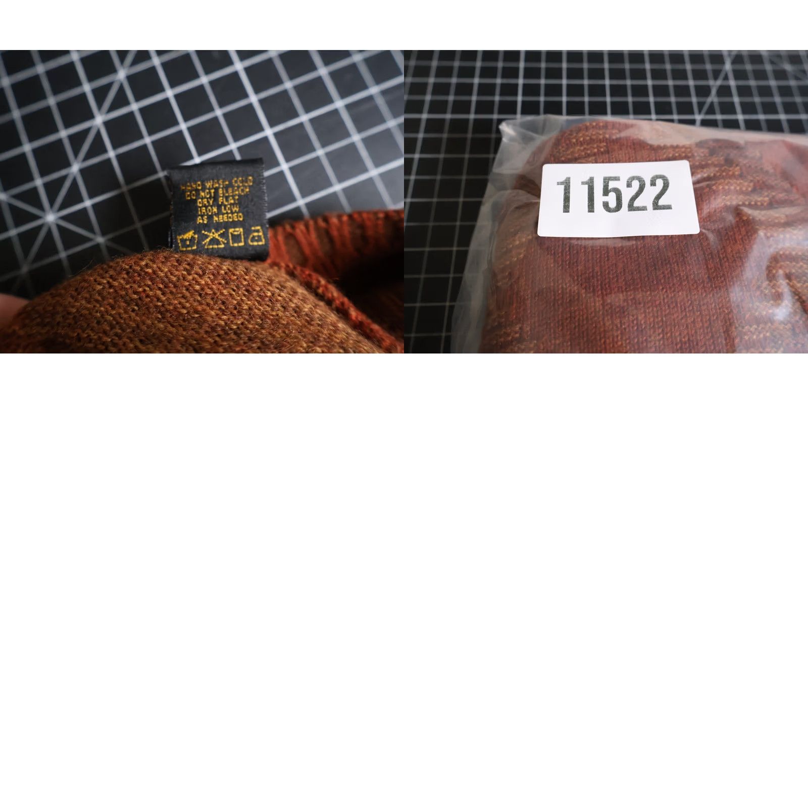 Vintage VTG Wool Blend Sweater Mens Medium Burnt Orange Geometric Pattern Lightweight Pullover Crew Neck 90s Casual Vintage Knit Style Mens Size US M / EU 48-50 / 2 - 9 Thumbnail