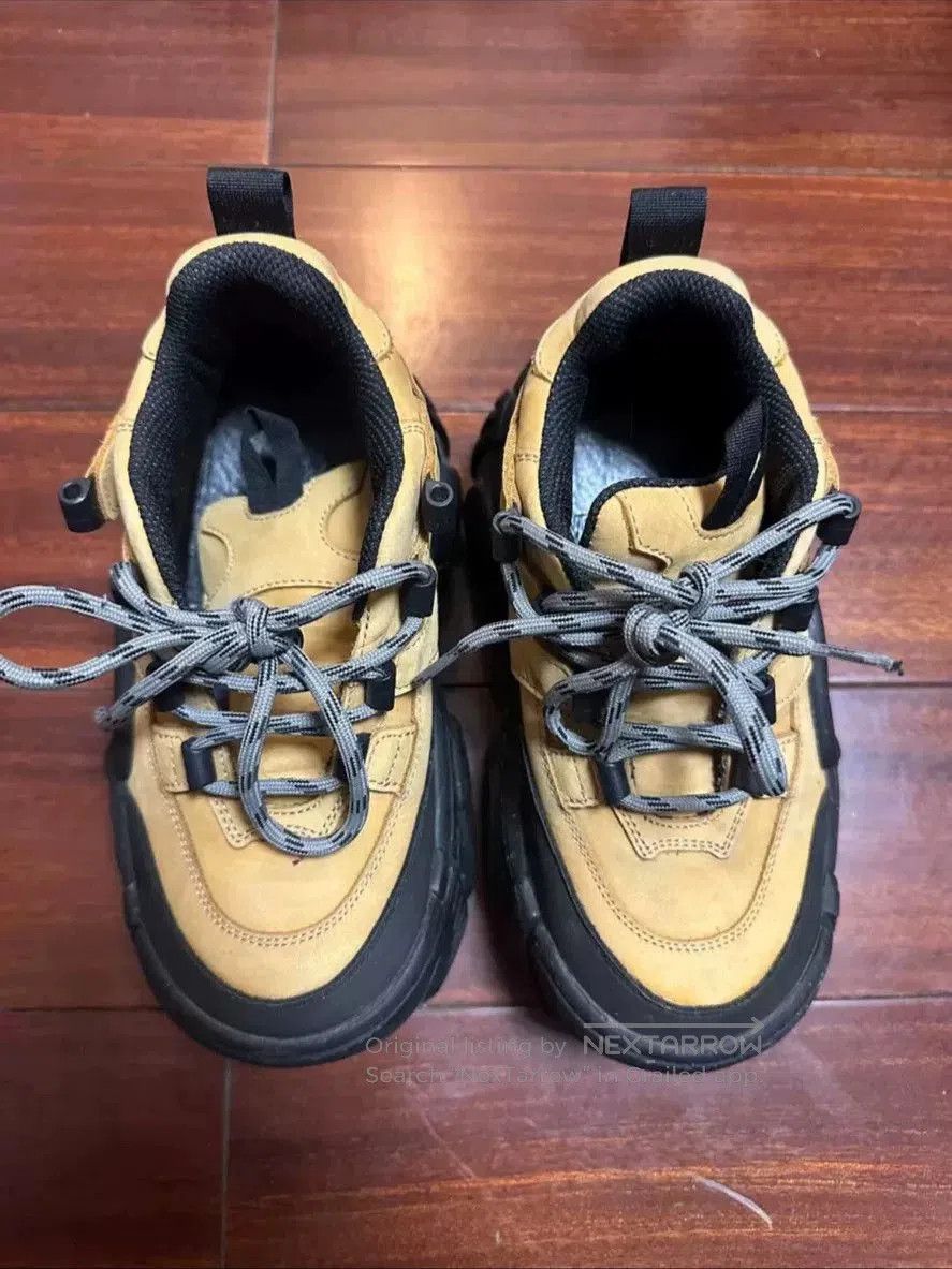 Vetements Vetements x Swear Yellow Suede Tank Shoes. Size US 5 / IT 35 - 1 Thumbnail