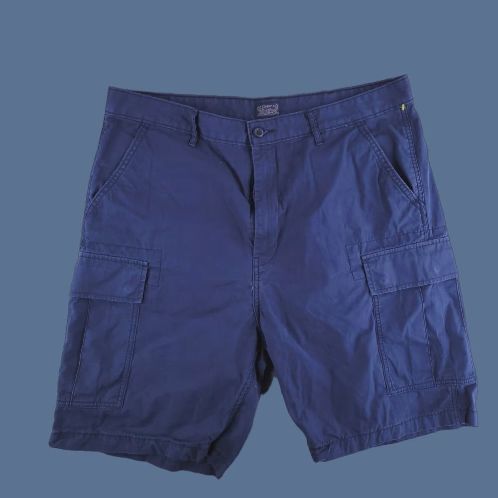 Levi's Levis Shorts Cargo Blue 38 Mens Cotton Blend Casual Flat Front Rivstop Ripstop? Size US 38 / EU 54 - 1 Thumbnail